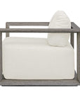 Remsen - Outdoor Lounge Chair - Dark Gray / White