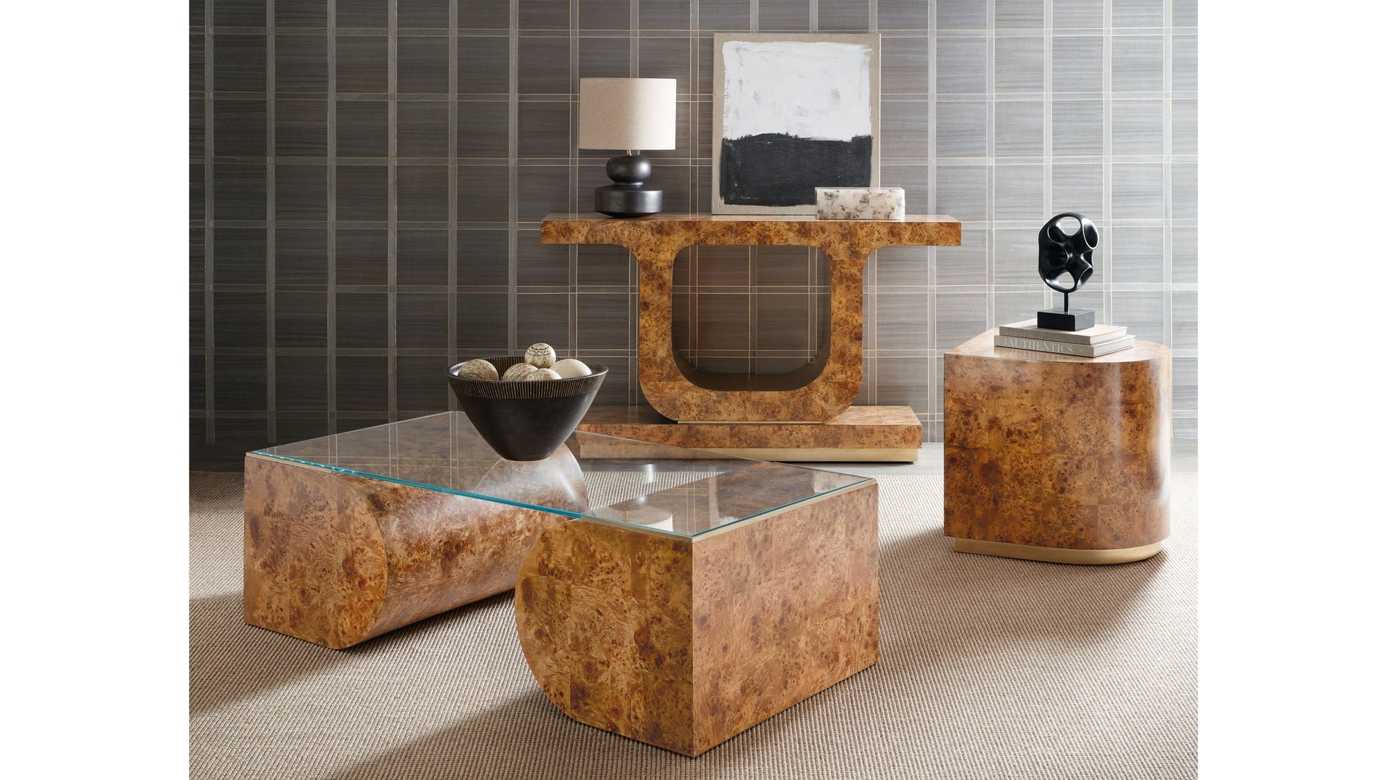 Melange - Burlesque Console Table - Light Brown
