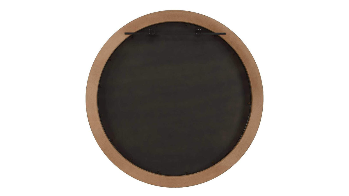 Cleveland - Round Burl Wood Mirror - Woodtone