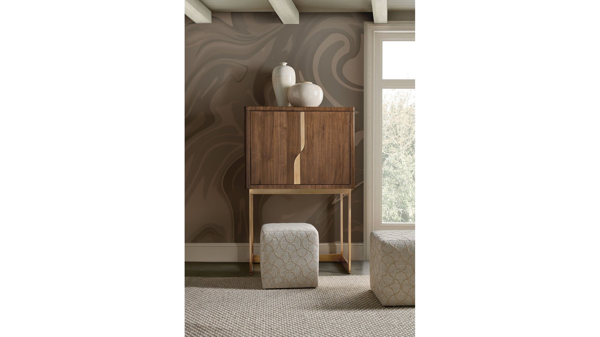 Eleana - Bar On Stand - Medium Wood