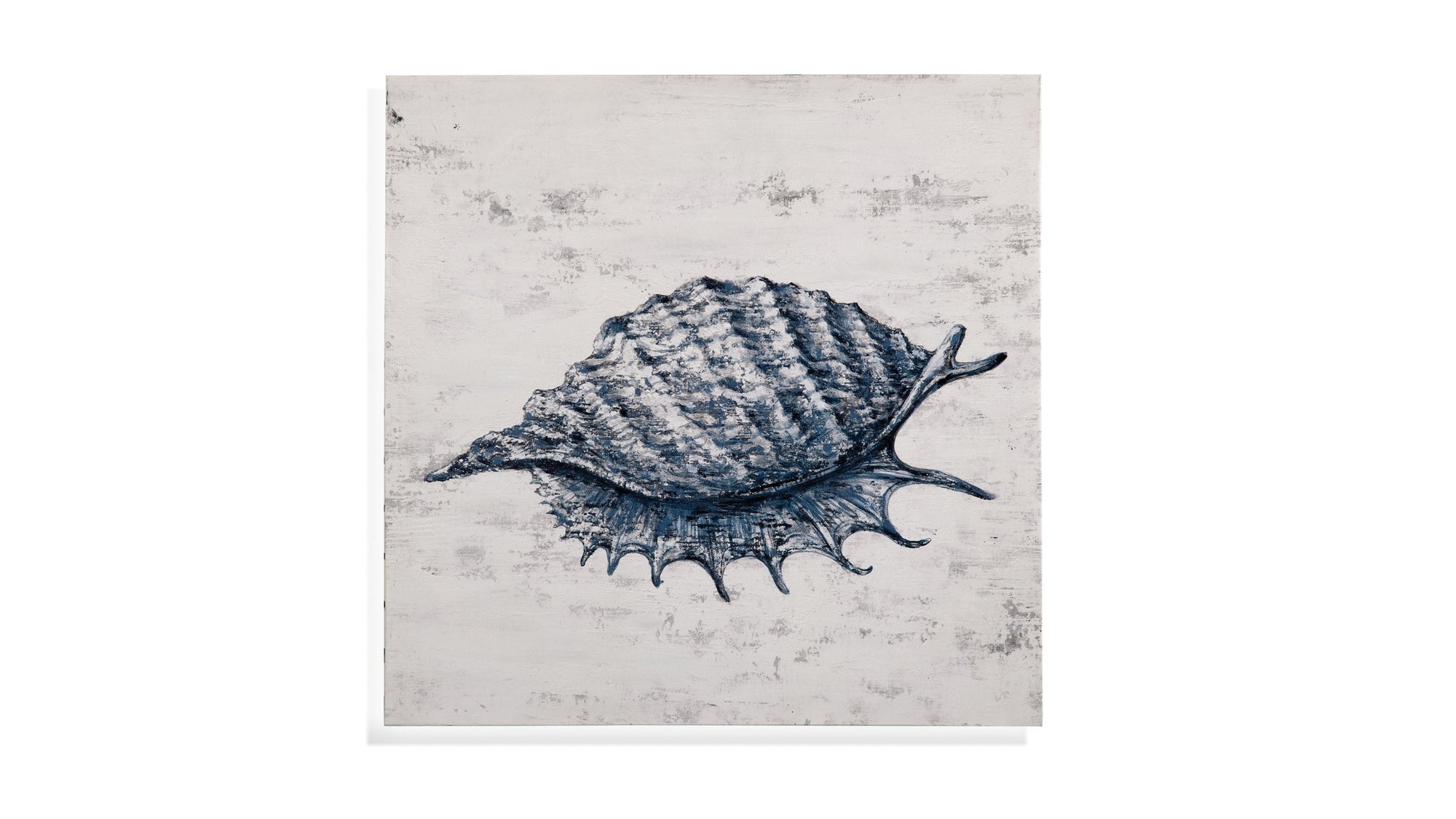 Shell I Canvas Art - Blue / Gray