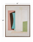 Geometric Harmony Framed Canvas - Green