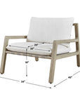 Strapped - Outdoor Lounge Chair - Light Brown / Light Gray