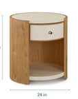 Newbury Round Open Front End Table