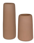 Ridge - Vases (Set of 2) - Light Brown