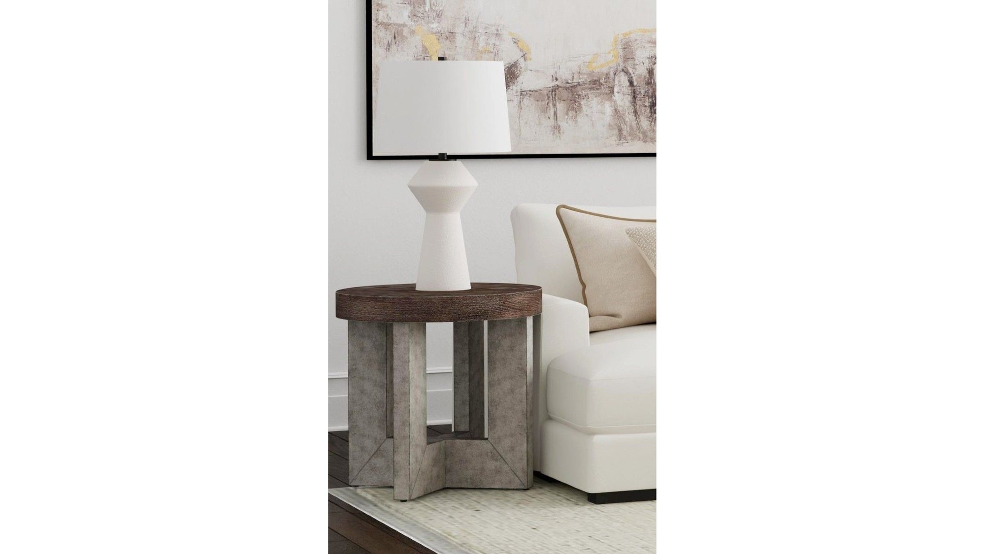 Nova - End Table - Cerused Charcoal Oak
