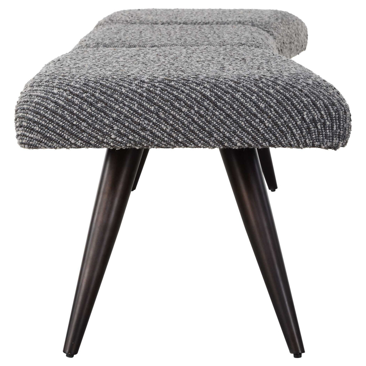 Bowtie - Charcoal Fabric Bench