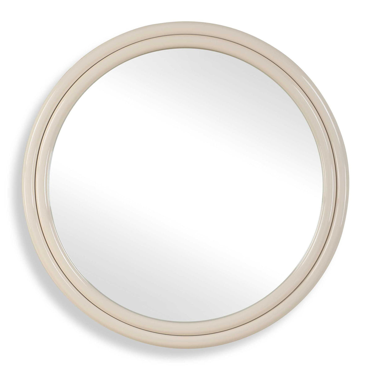 Florian - Warm White Round Mirror - White