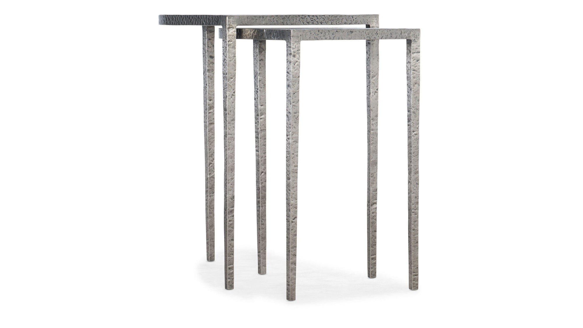 Chapman - Metal Nesting Tables - Pearl Silver