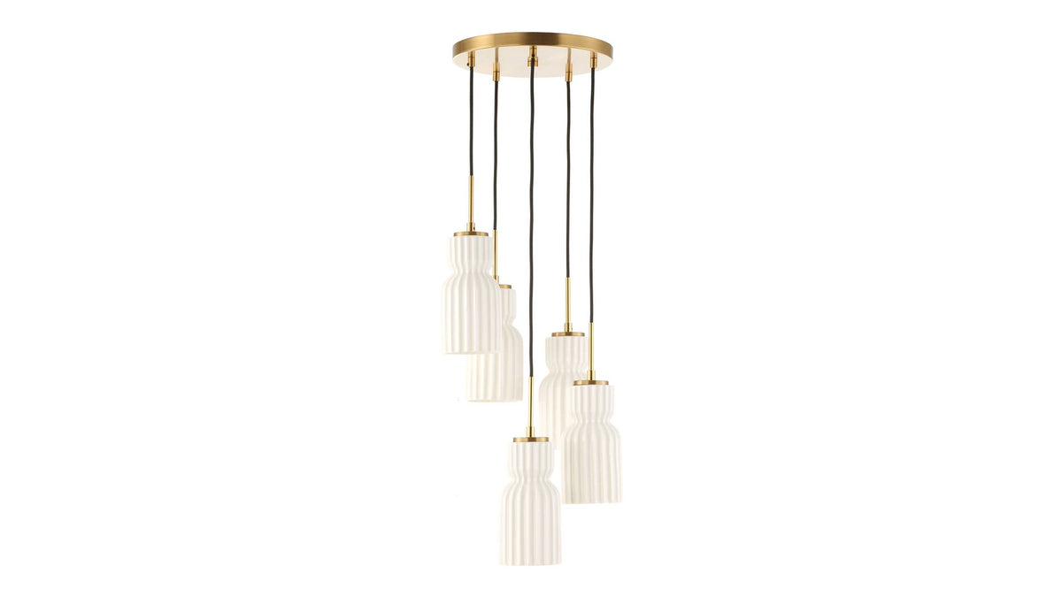 Vanier - 5 Light Cluster Pendant - Gold