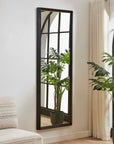 Stenton - Tall Wooden Mirror - Black