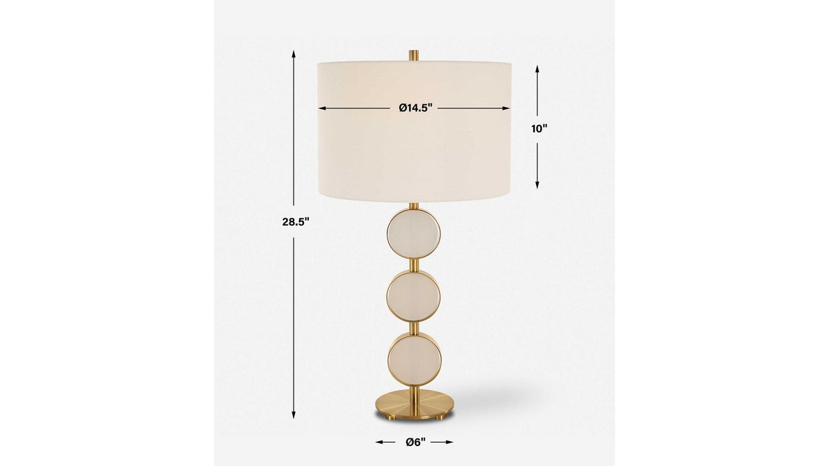 Three Rings - Contemporary Table Lamp - Beige