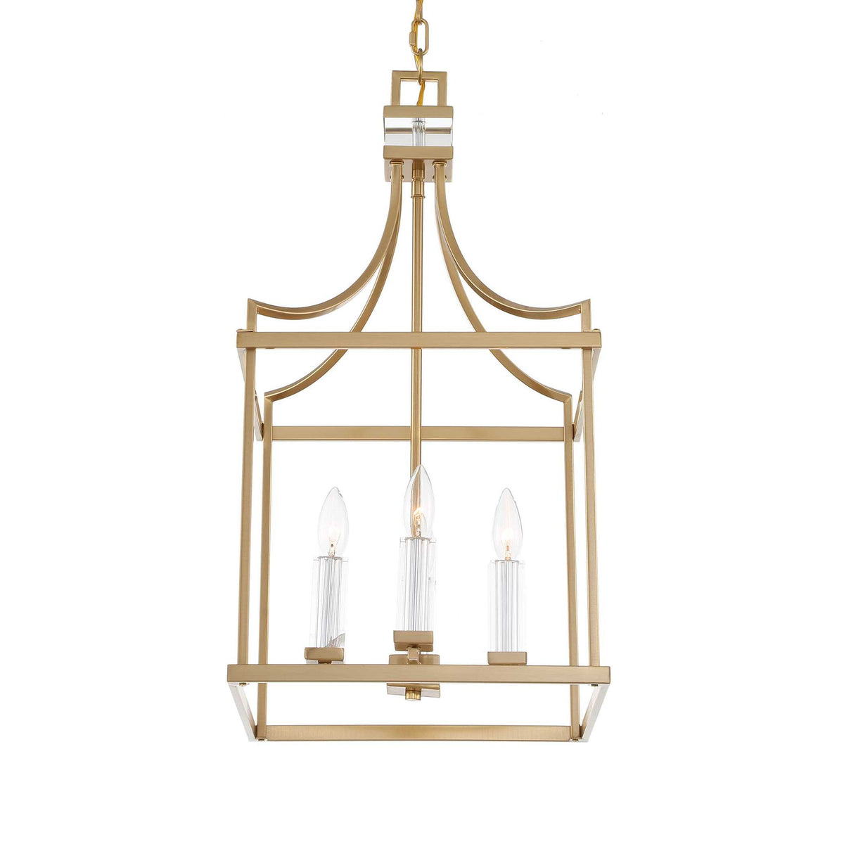 Montreal - 4 Light Brass Lantern Pendant - Gold