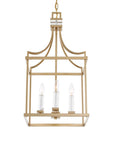 Montreal - 4 Light Brass Lantern Pendant - Gold