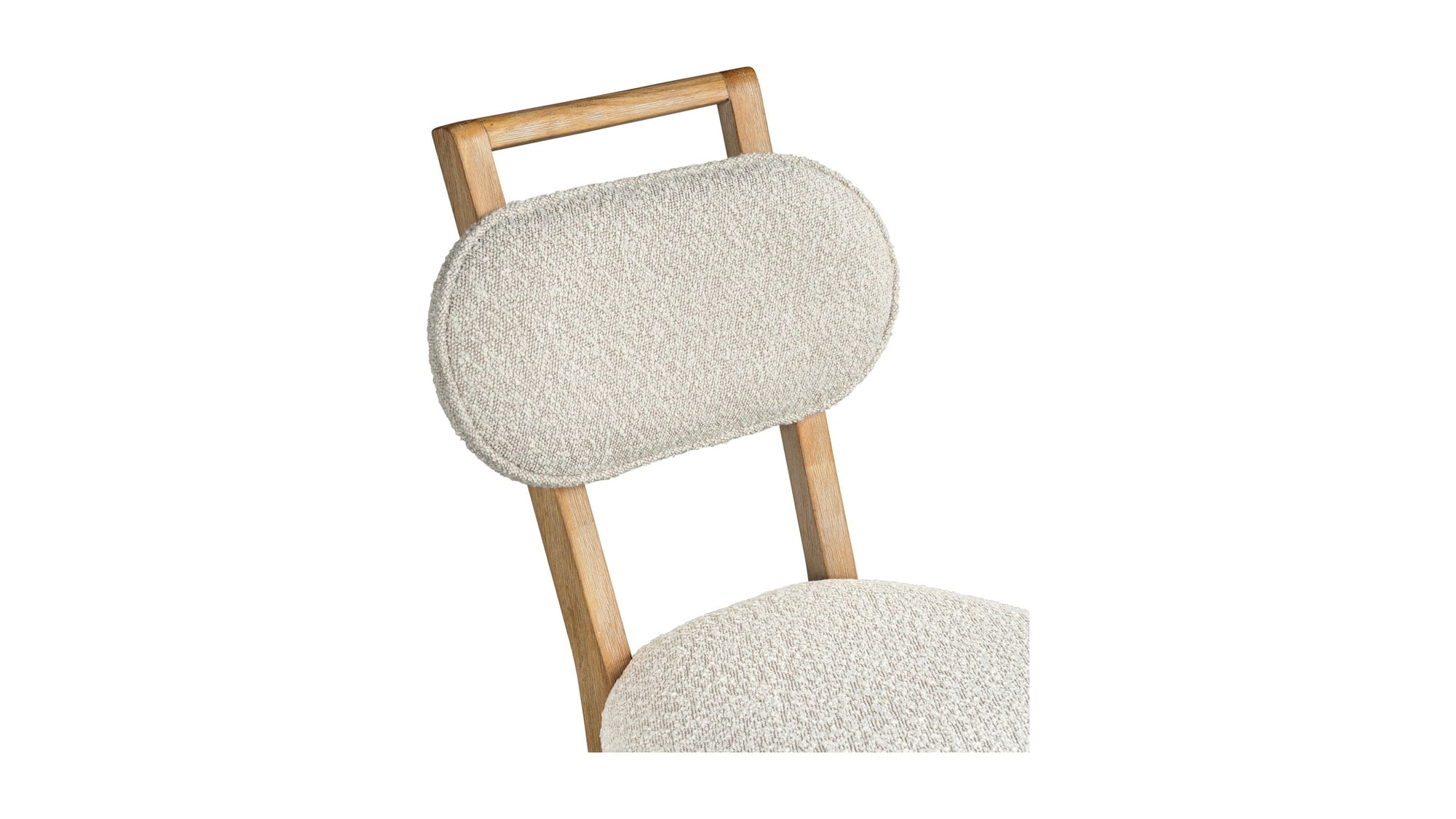 Ryder - Dining Chair - Chestnut Elm / Ant Brass / Tauple Boucle
