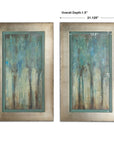 Whispering Wind - Framed Art (Set of 2) - Blue