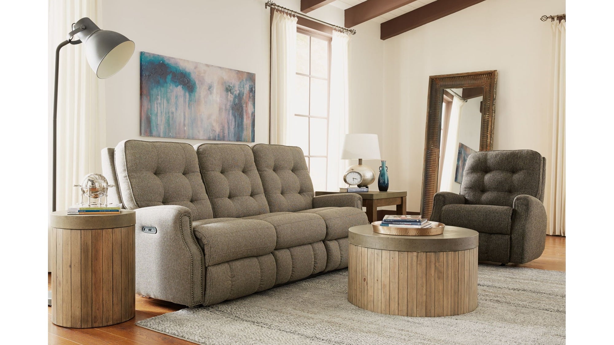 Devon - Reclining Sofa, Nailhead Trim