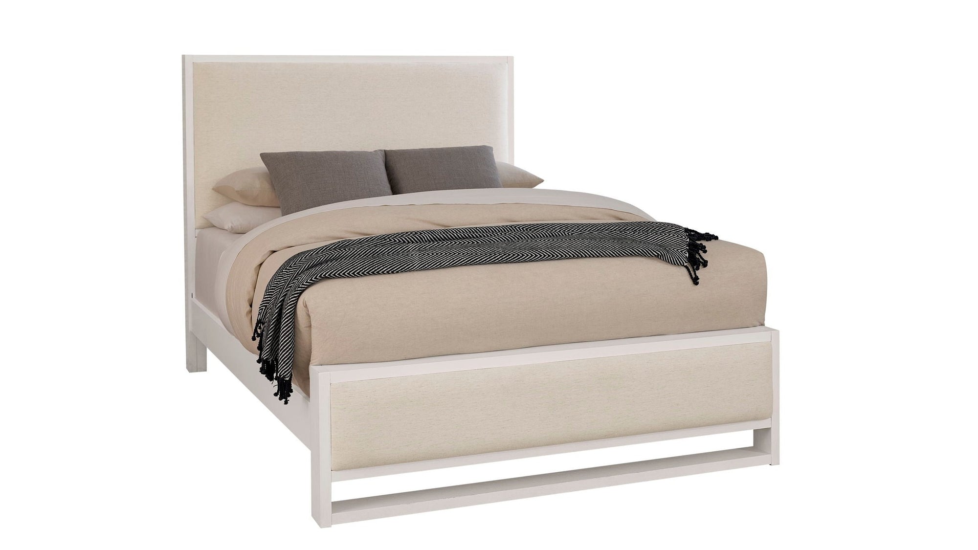 Lodge &amp; Loft - Upholstered Bed - Ivory Cream