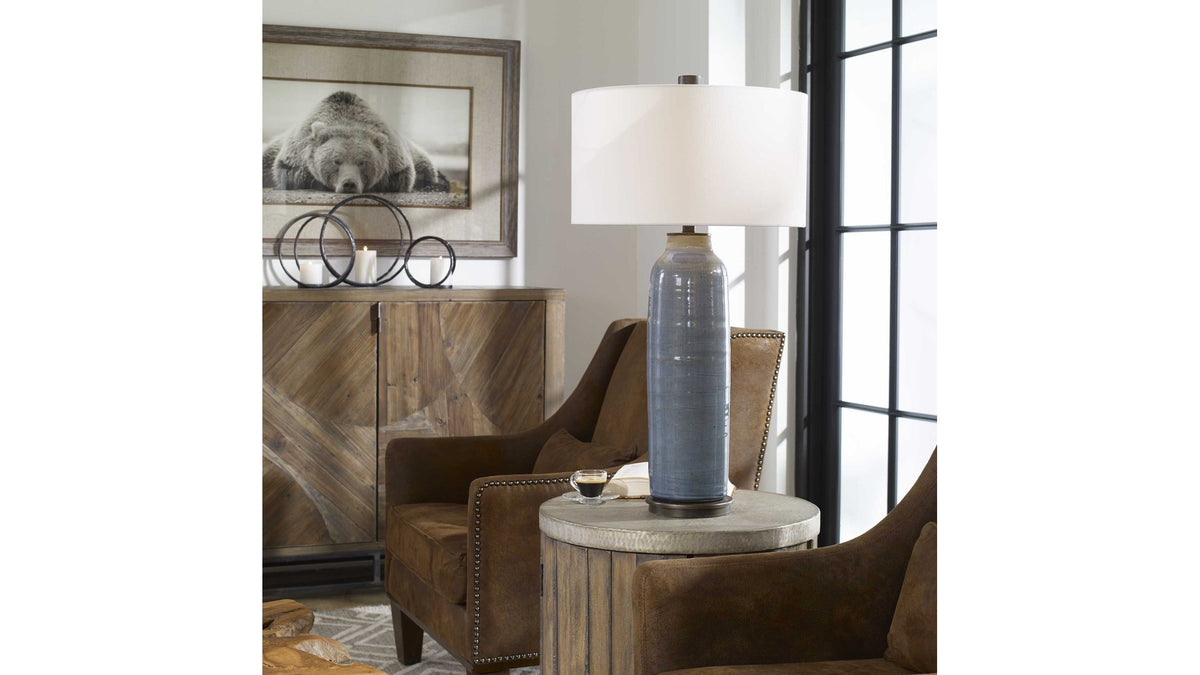 Vicente - Slate Table Lamp - Blue
