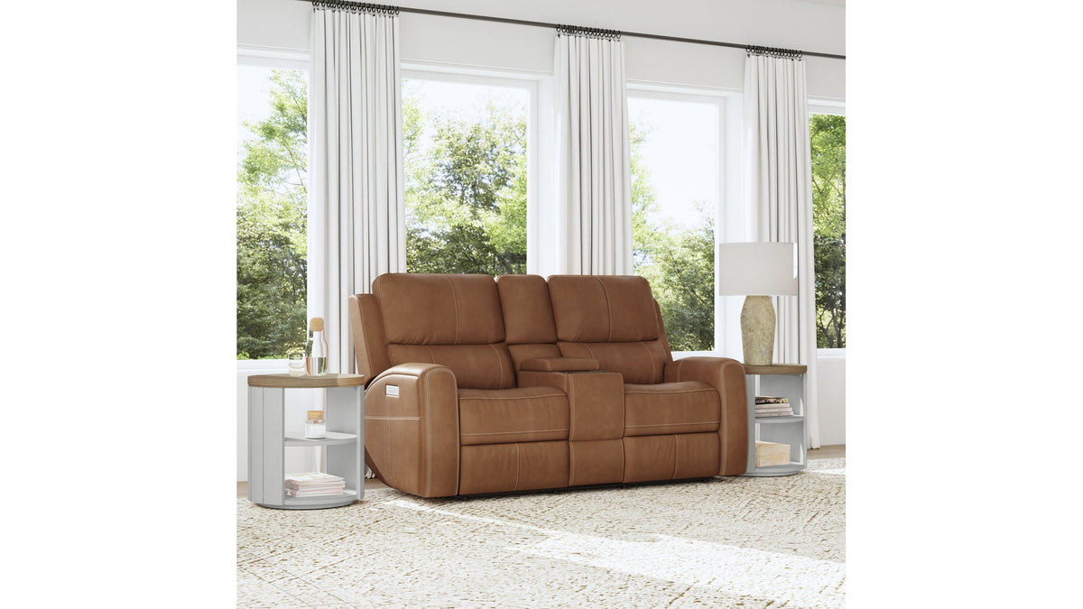 Linden - Power Reclining Loveseat With Console &amp; Power Headrests &amp; Lumbar