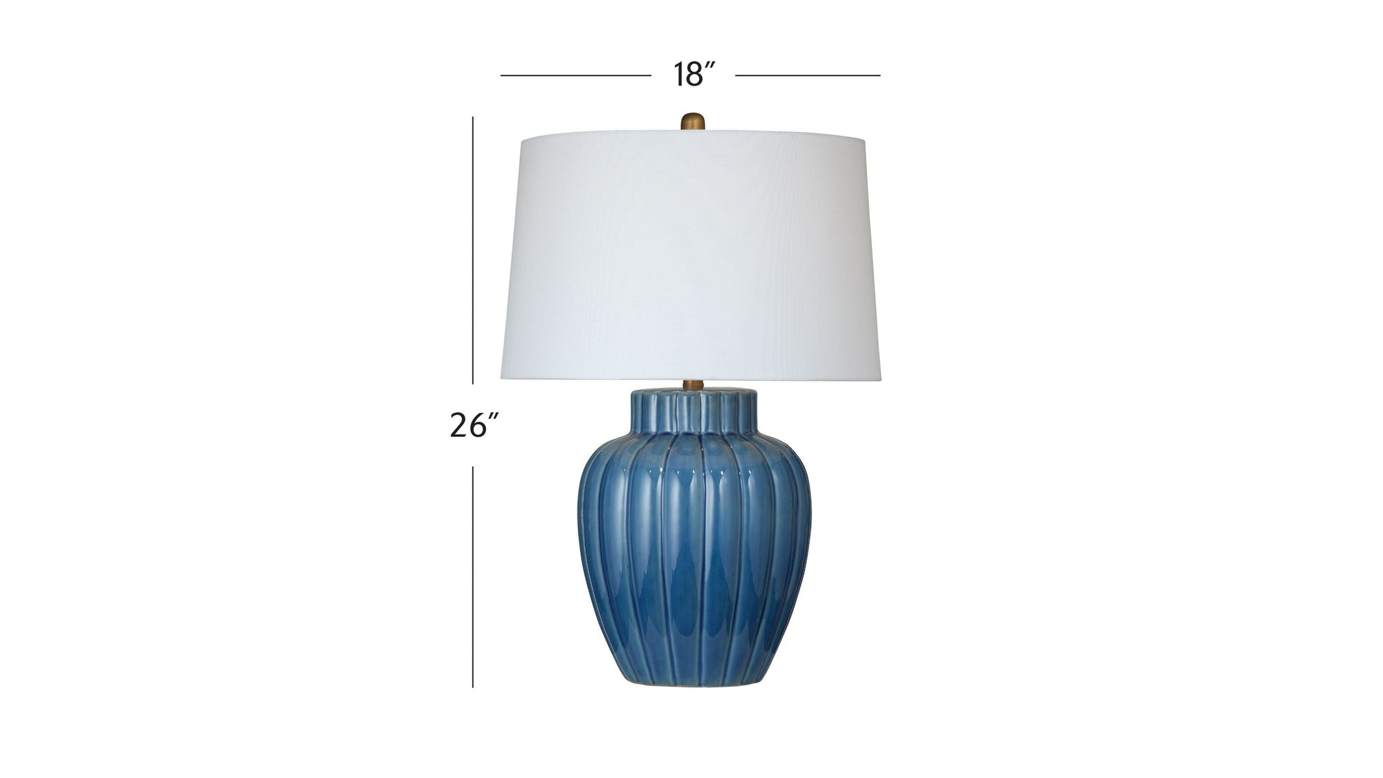 Avery - Table Lamp - Blue / White