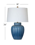 Avery - Table Lamp - Blue / White