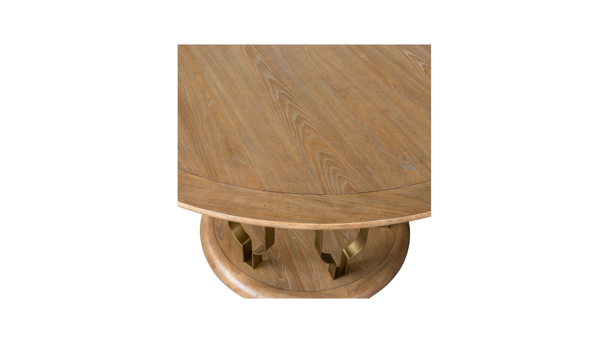 Ryder - Dining Table - Chestnut Elm / Antique Brass
