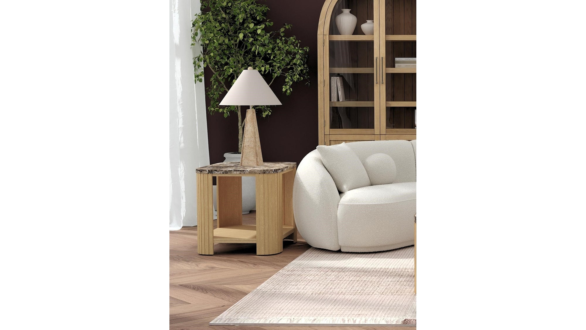 Arlo - End Table - Pale Oak