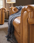 MS - Glover Power Recliner With Power Headrest - Brown