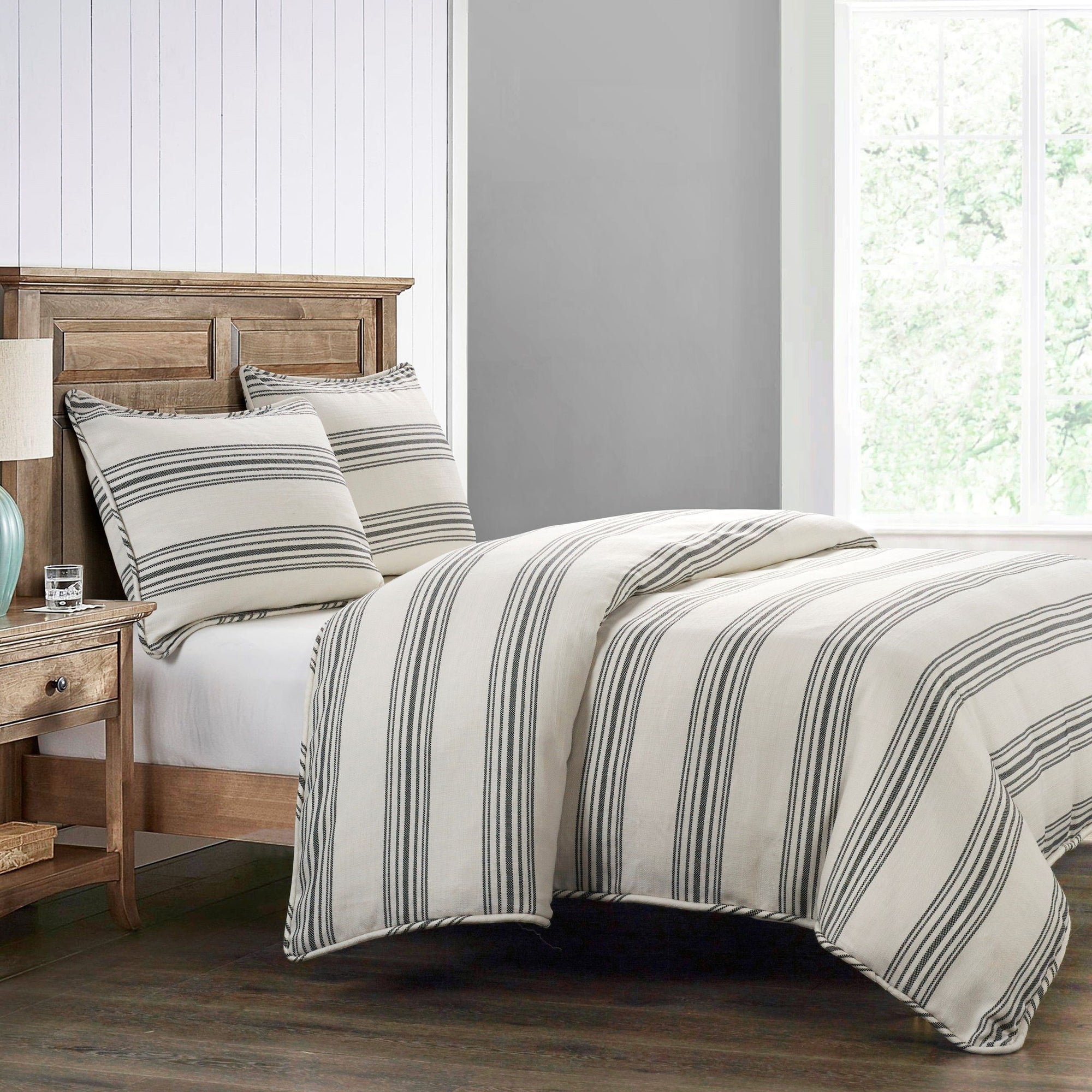 Prescott - King Duvet Cover Set (Set of 3) - Black