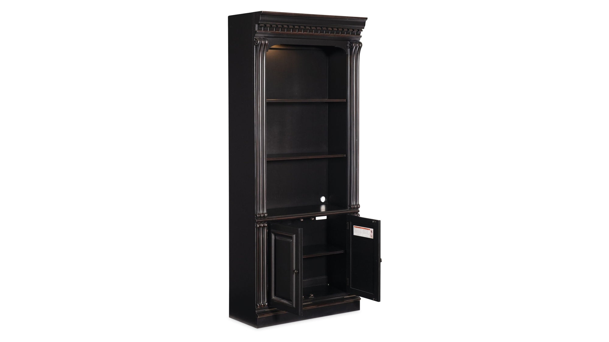 Telluride - Bunching Bookcase With Doors - Black