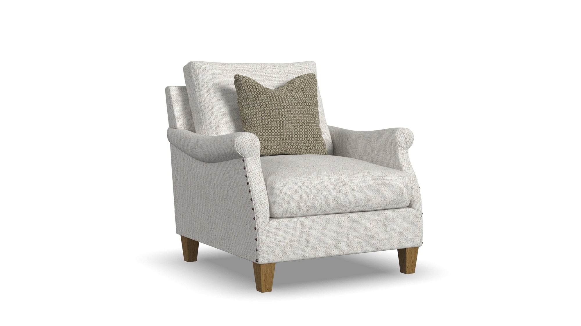 Veda - Fabric Chair With Nailhead Trim