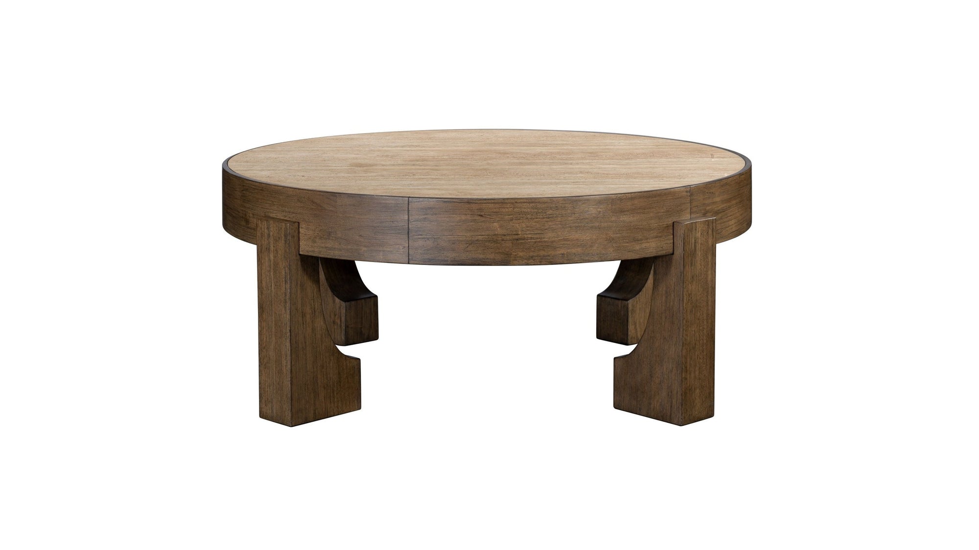 Canyon - Cocktail Table - Espresso / Travertine