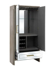 Lansing - Tall Bar Cabinet - Cerused Gray Oak