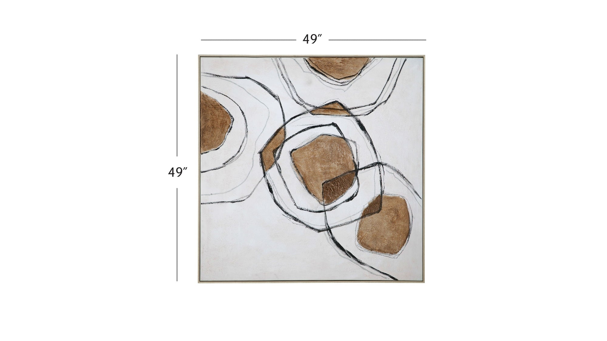 Rhetoric Canvas Art - White / Light Brown