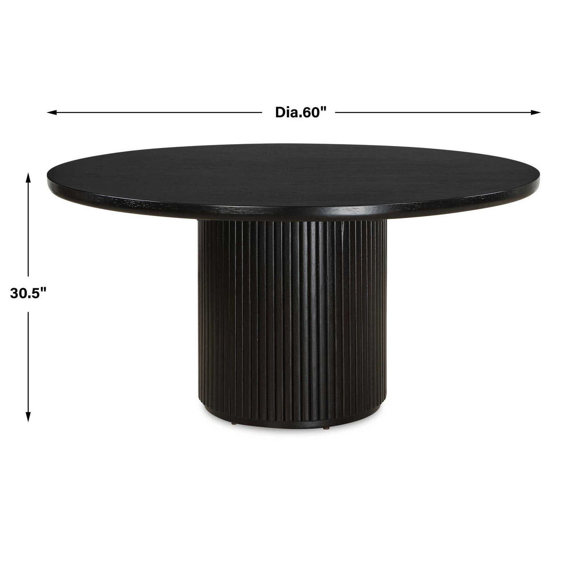 Hersch - Round Dining Table - Black