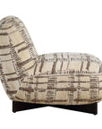 Evans - Modern Armless Accent Chair - Beige / Brown