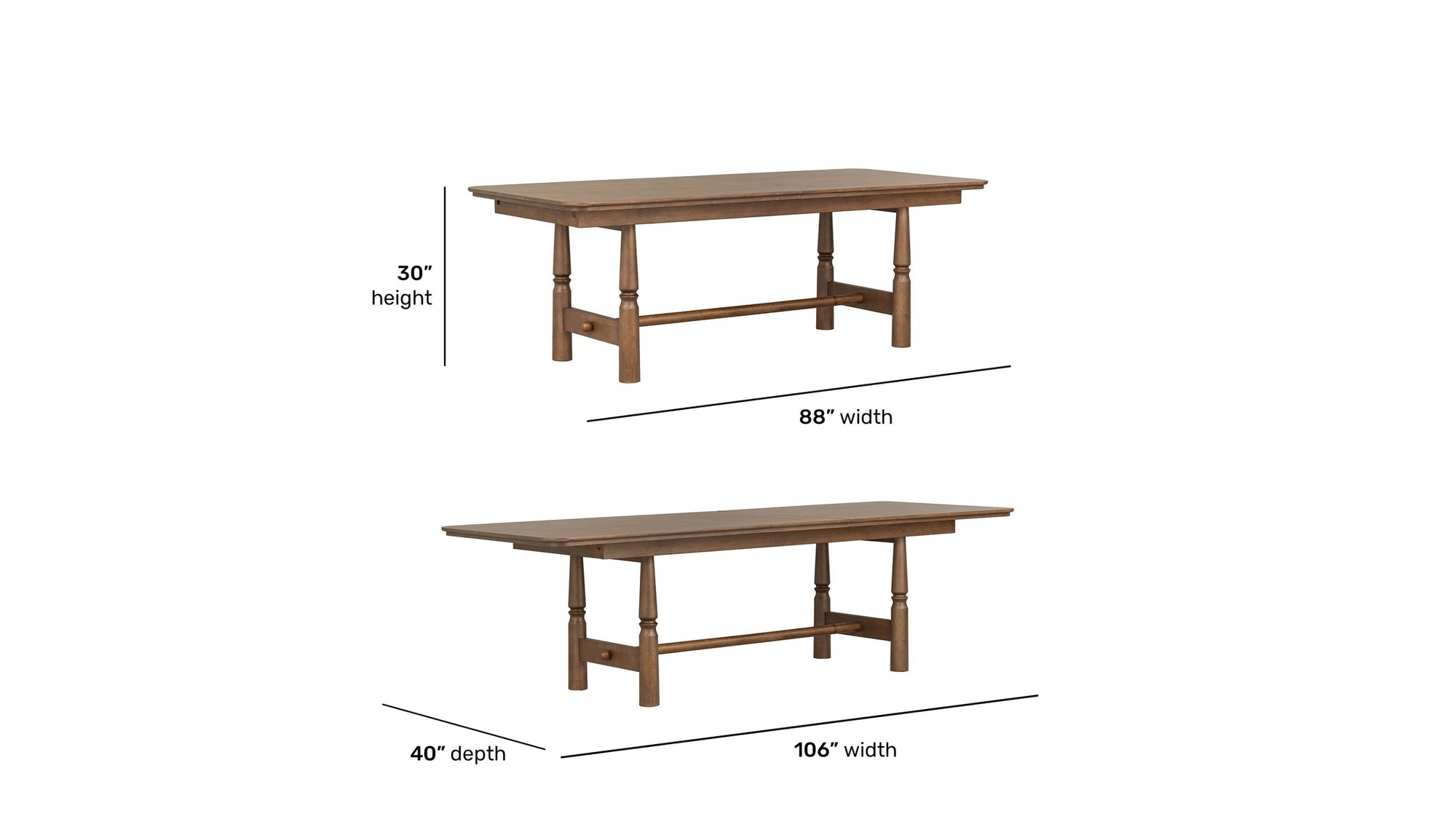 Azalea - Rectangular Dining Table - Walnut