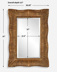 Emerson - Scalloped Antique Gold Mirror