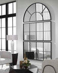 Rousseau - Iron Window Mirror - Black