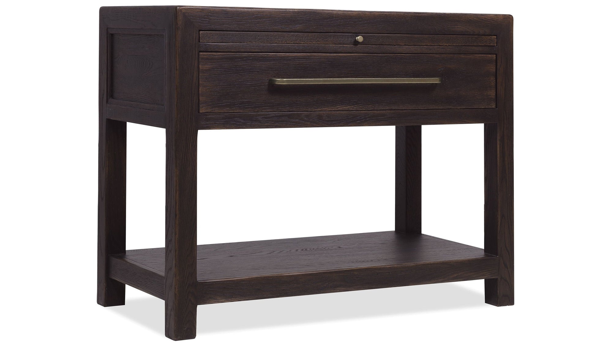 Driftwood - One-Drawer Nightstand With Stone