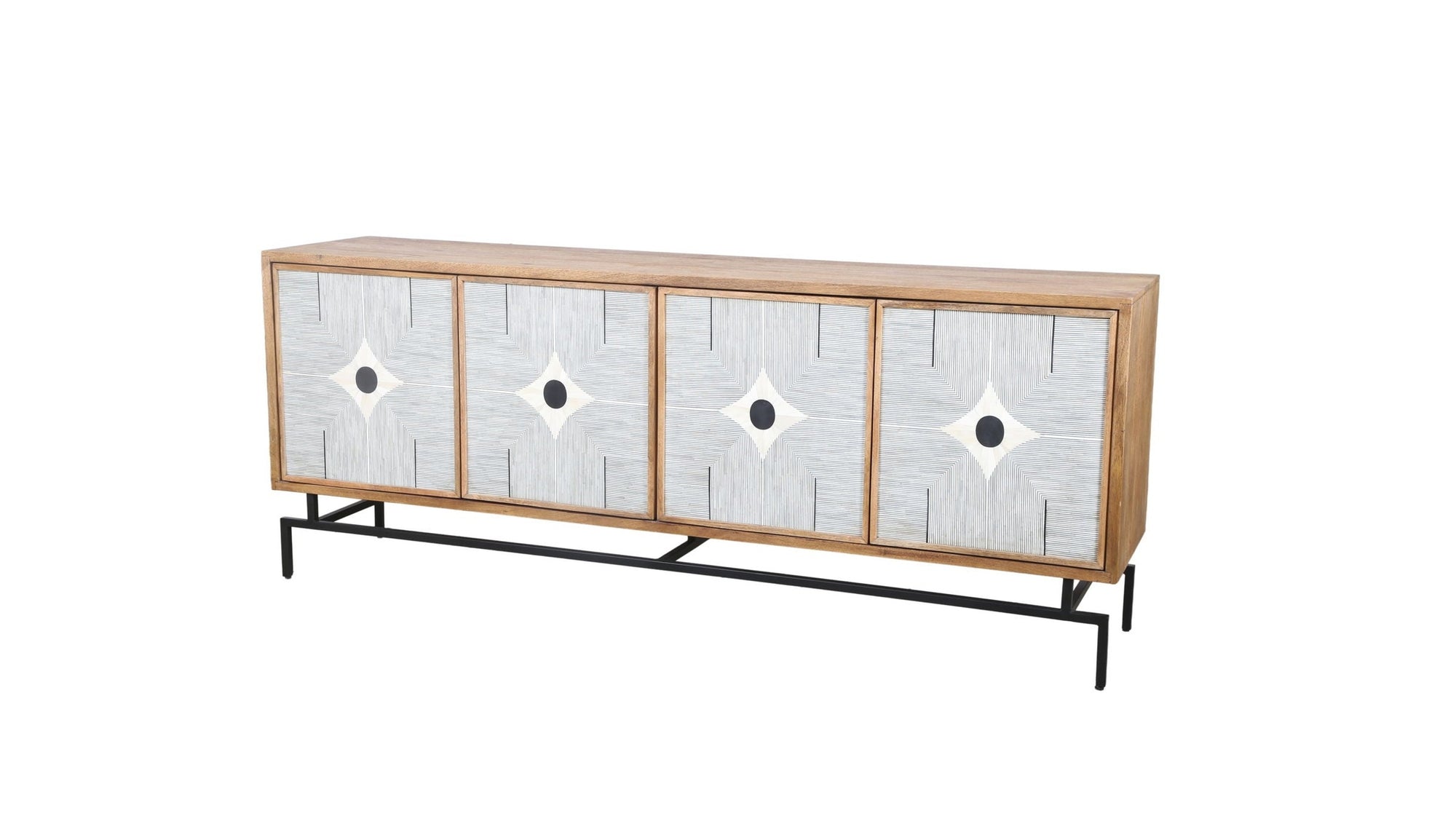 Everett - Server - Rustic Brown Mango / Ivory Bone / Grey Resin