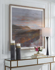 Dawn On The Hills - Framed Print - Purple