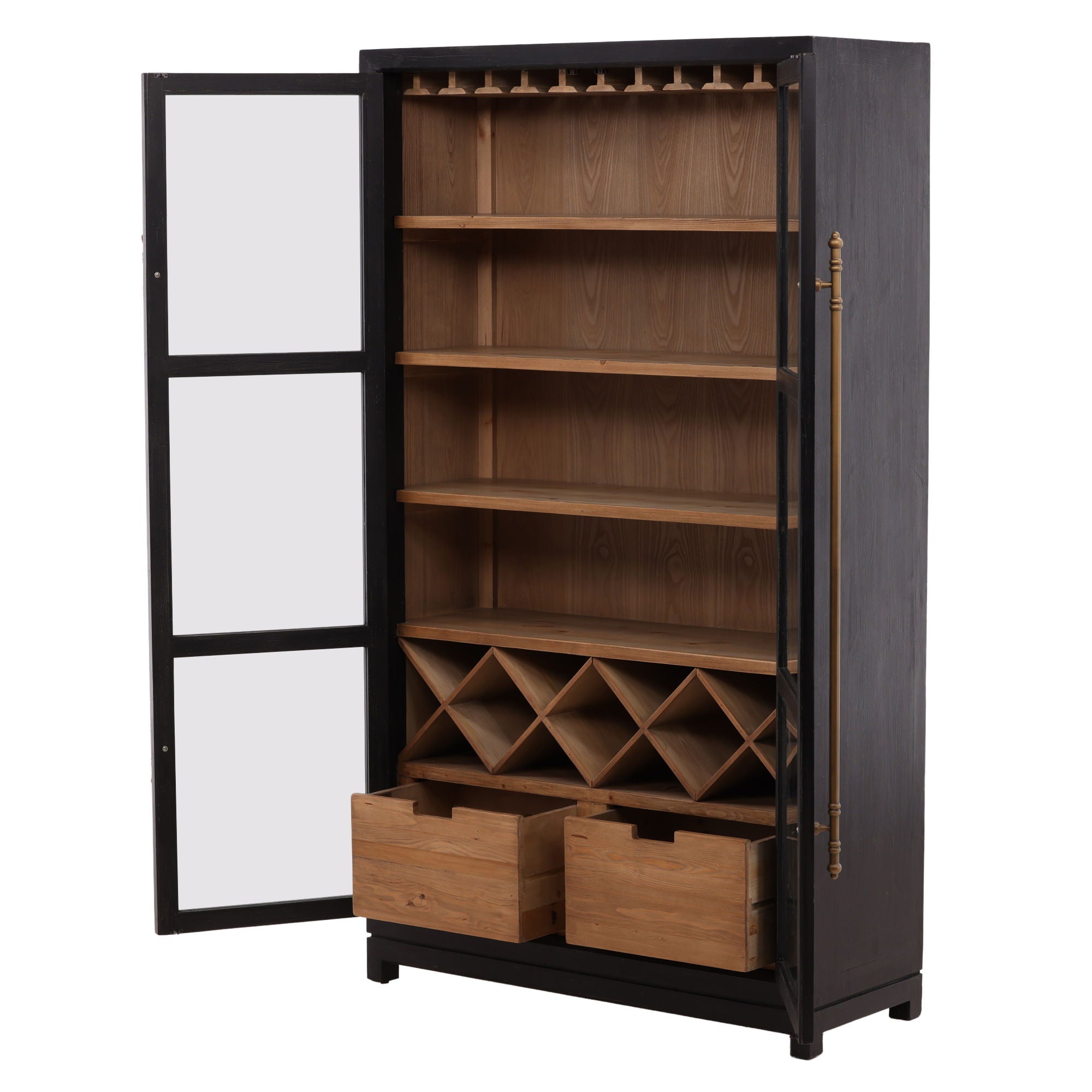 Merlot - Cabinet - Light Brown / Black