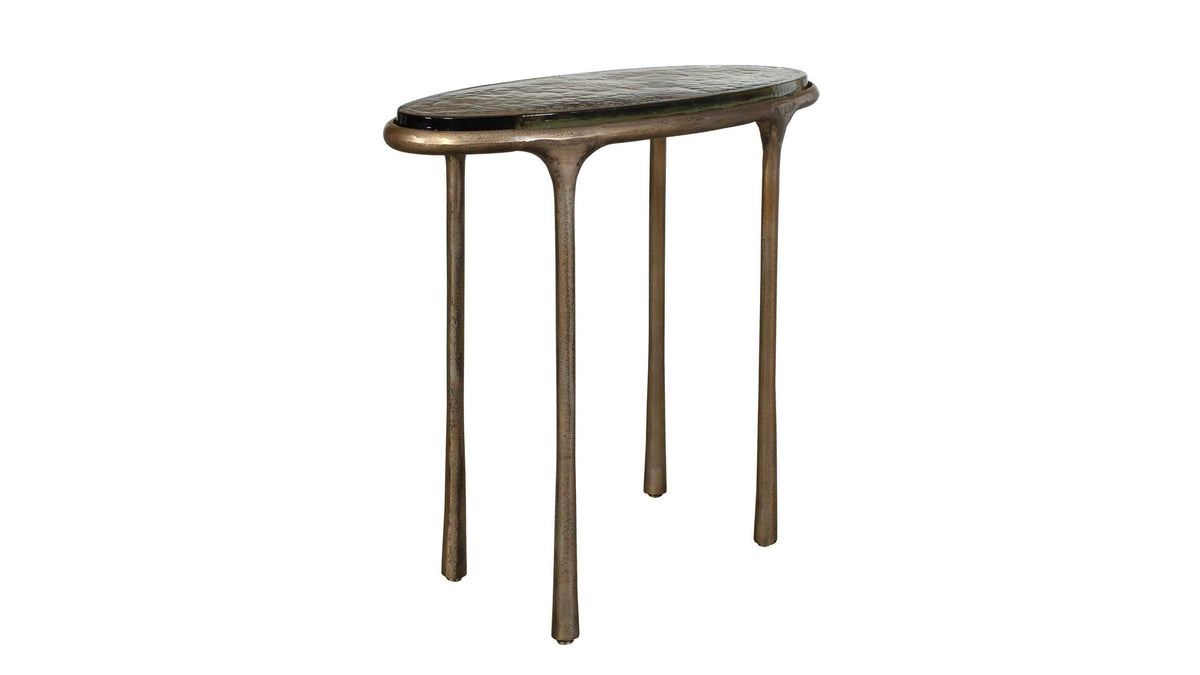 Ata - Oval Accent Table - Brass