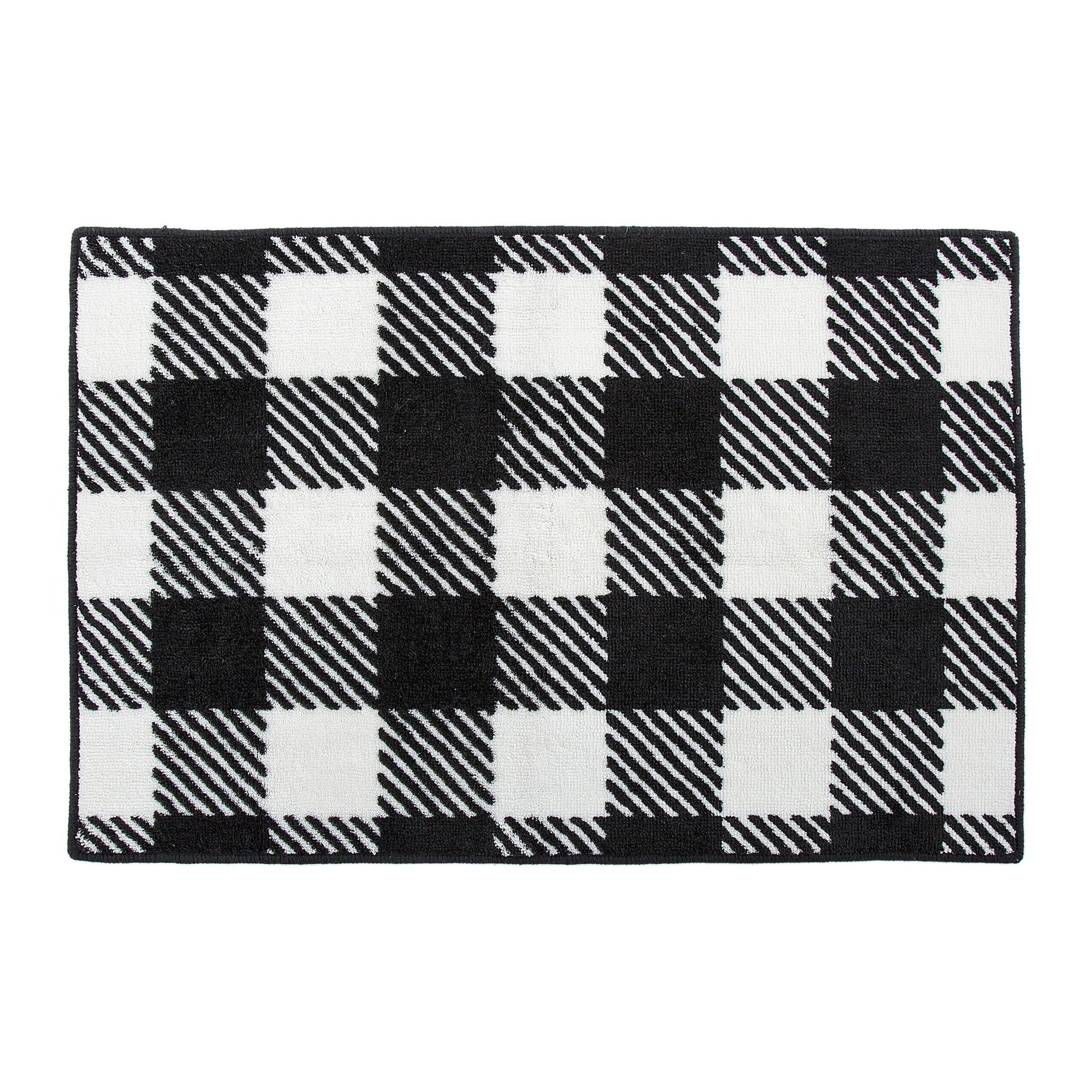 Camille - Buffalo Check Rug 2 Per Carton - Black / White
