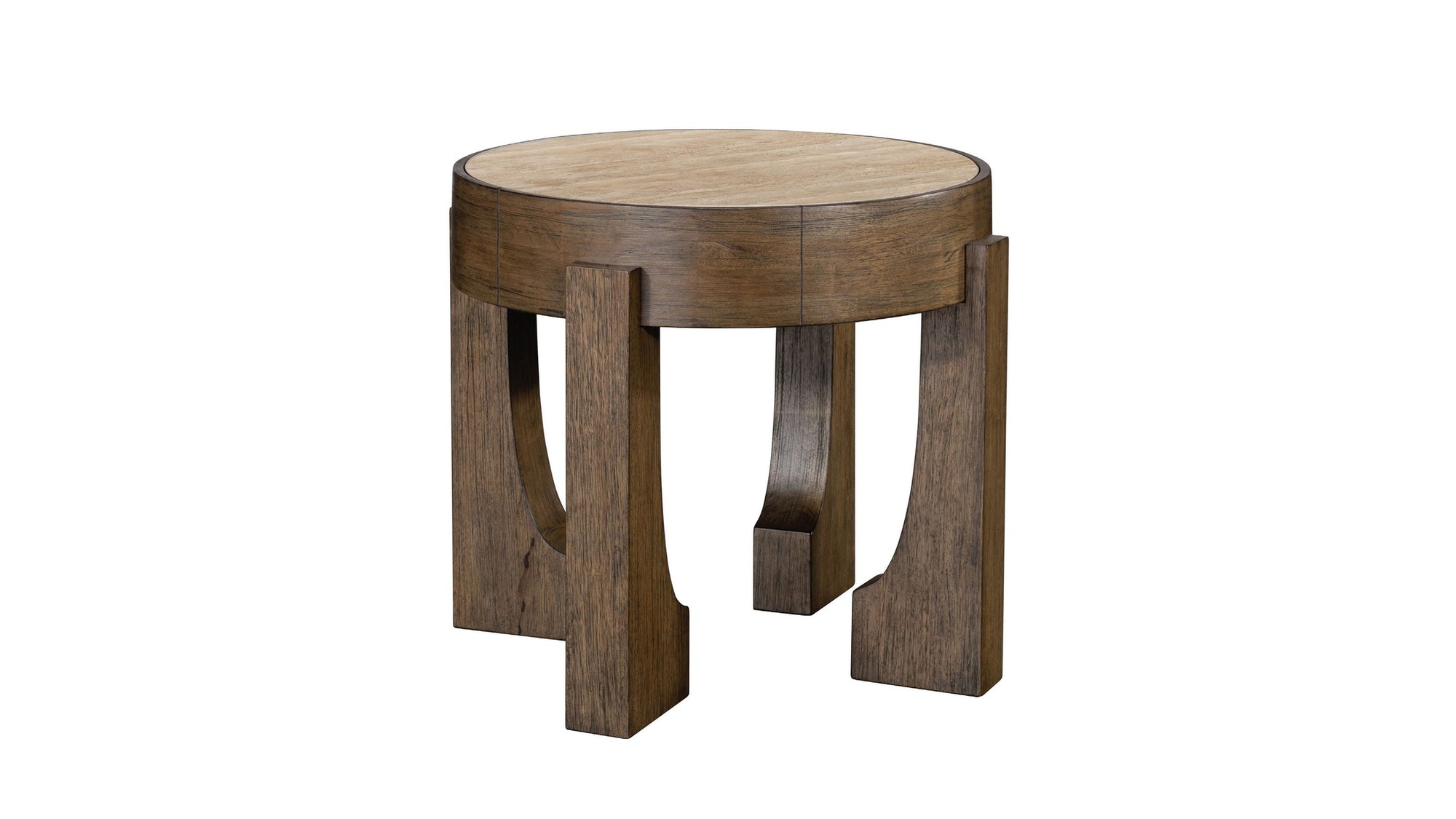 Canyon - End Table - Espresso / Travertine