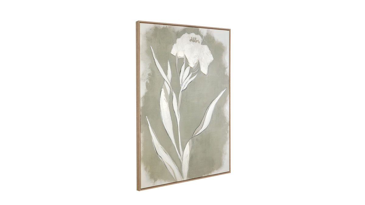 Serene Botanical II Framed Canvas - Beige