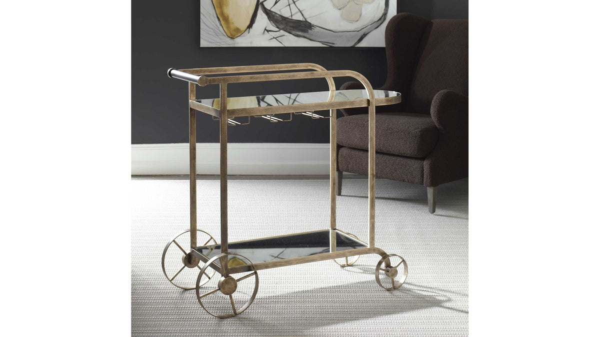 Carrinho - Antique Bar Cart - Brass