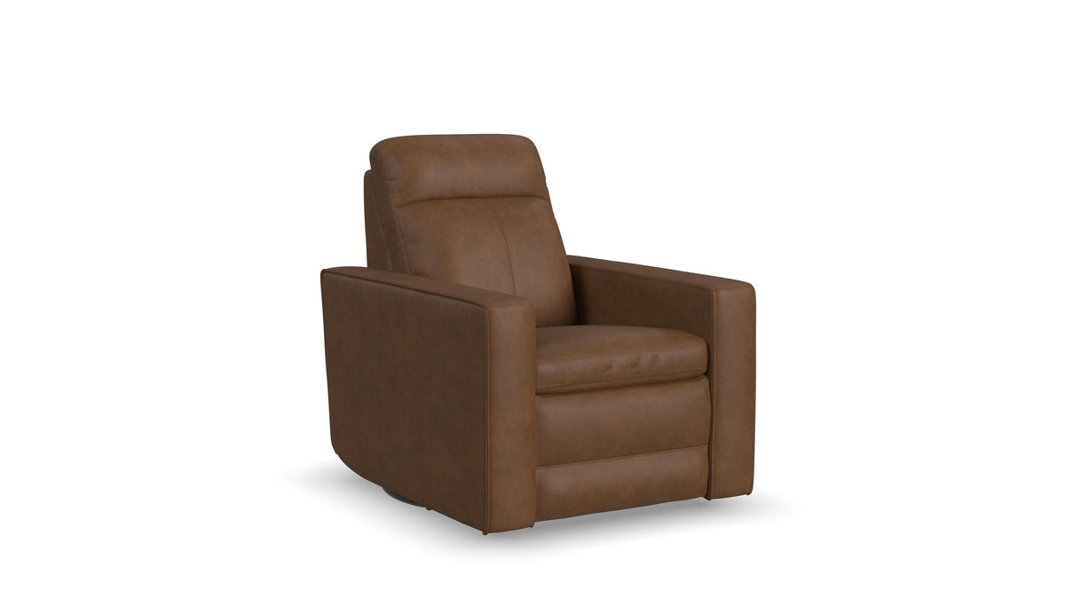 Dutch - Power Swivel Gliding Recliner With Power Headrest, Lumbar, Heat &amp; Massage